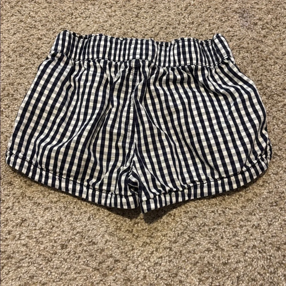 Gap Kids 100% Cotton Blue and White Gingham Shorts Size 6-7 | classic | casual
